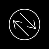 Swap Line Inverted Icon Design vector