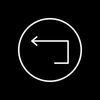 lazo línea invertido icono diseño vector