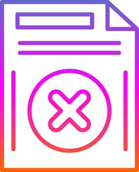 Eliminar botón línea degradado icono diseño vector