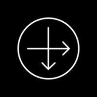 Intersect Line Inverted Icon Design vector