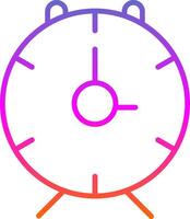 alarma reloj línea degradado icono diseño vector