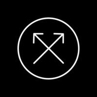 Split Line Inverted Icon Design vector