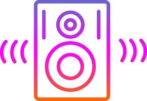 Altavoces línea degradado icono diseño vector