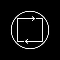 Loop Line Inverted Icon Design vector