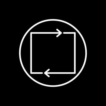 lazo línea invertido icono diseño vector