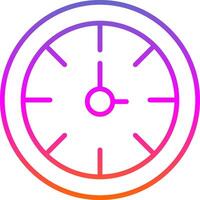 reloj línea degradado icono diseño vector