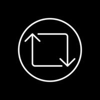 Loop Line Inverted Icon Design vector