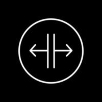 SPLIT Line Inverted Icon Design vector