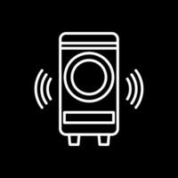Woofer Line Inverted Icon Design vector