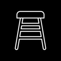 Bar Stool Line Inverted Icon Design vector