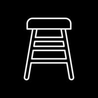 Bar Stool Line Inverted Icon Design vector