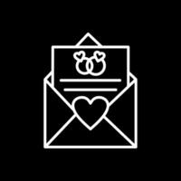 Wedding Invitation Line Inverted Icon Design vector