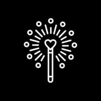 Magic Wand Line Inverted Icon Design vector