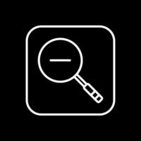 Zoom Out Line Inverted Icon Design vector