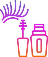 Eyelashes Line Gradient Icon Design vector