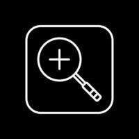 Zoom In Line Inverted Icon Design vector