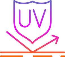 uv proteccion línea degradado icono diseño vector