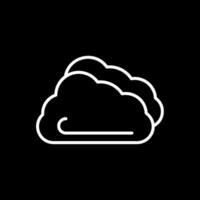 nube línea invertido icono diseño vector