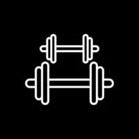 Dumbbell Line Inverted Icon Design vector