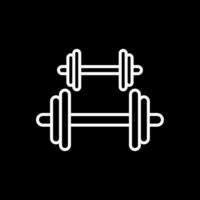 Dumbbell Line Inverted Icon Design vector