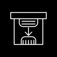 Save Line Inverted Icon Design vector