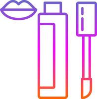 Lip Gloss Line Gradient Icon Design vector