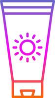Sunblock Cream Line Gradient Icon Design vector