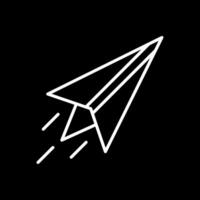 Paper Plane Line Inverted Icon Design vector