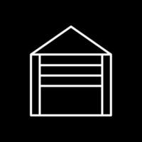 Garage Line Inverted Icon Design vector