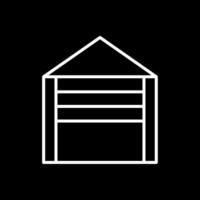 Garage Line Inverted Icon Design vector