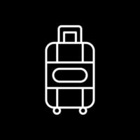 Suitcase Line Inverted Icon Design vector