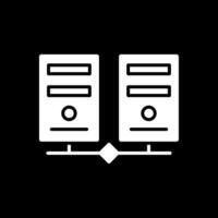 Servers Glyph Inverted Icon Design vector