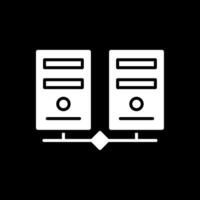 Servers Glyph Inverted Icon Design vector