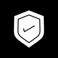 Safety Glyph Inverted Icon Design vector