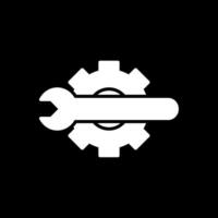 Technical Tools Glyph Inverted Icon Design vector