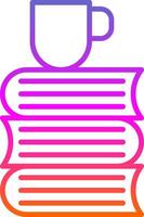 Books Line Gradient Icon Design vector