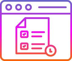 Exam Line Gradient Icon Design vector