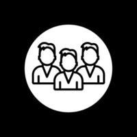 Mans Glyph Inverted Icon Design vector