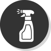 Window Cleaner Glyph Shadow Circle Icon Design vector