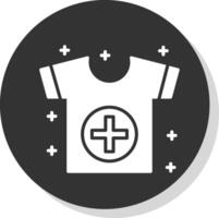 Shirt Glyph Shadow Circle Icon Design vector