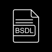 bsdl archivo formato línea invertido icono diseño vector