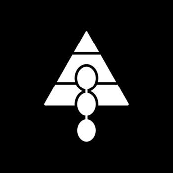 Link pyramide Glyph Inverted Icon Design vector