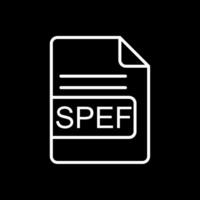 SPEF File Format Line Inverted Icon Design vector