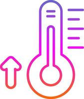 Thermometer Line Gradient Icon Design vector