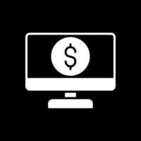 Finance Glyph Inverted Icon Design vector
