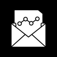 Email Marketing Glyph Inverted Icon Design vector