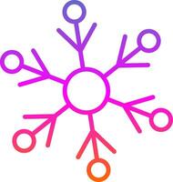 Snowflakes Line Gradient Icon Design vector