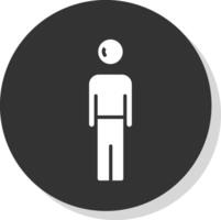 Person Glyph Shadow Circle Icon Design vector