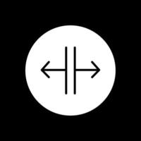 SPLIT Glyph Inverted Icon Design vector
