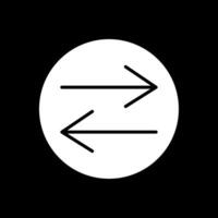 Swap Glyph Inverted Icon Design vector